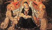 GOZZOLI, Benozzo, Madonna and Child with Sts Francis and Bernardine, and Fra Jacopo dfg